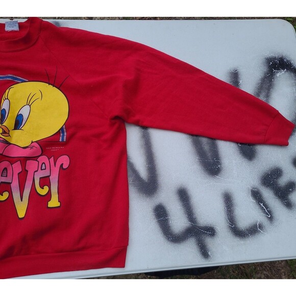 Vintage Tweety Bird Looney Tunes Crewneck Sweatshirt Freeze 1996 - Picture 4 of 11